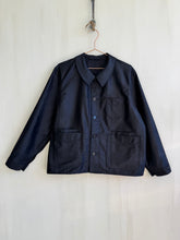 Load image into Gallery viewer, Latre 40's Deadstock Black Selvedge Lightweight Moleskin Chore Coat