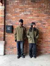 Load image into Gallery viewer, Latre upcycled US military wool blanket coat with M65 quilted lining