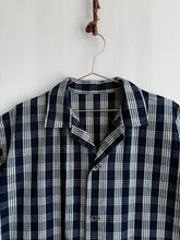 Load image into Gallery viewer, Latre Japanese Indigo Cotton Plaid Short Sleeves Shirt