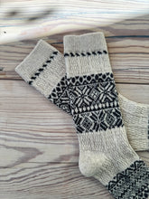 Load image into Gallery viewer, Japanese Luxury Winter Wool Organic Cotton Snowflake Socks