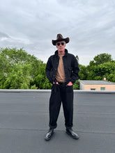 Load image into Gallery viewer, Latre x Viapiana Collab Japanese Black Denim French Cyclist Jacket