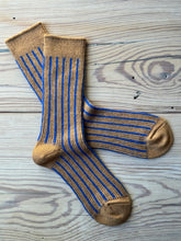 Load image into Gallery viewer, Japanese Luxury Winter Organic Cotton Mohair Striped Socks