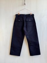 Load image into Gallery viewer, Latre Black Moleskin Fatigue Trousers - Straight