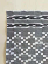 Load image into Gallery viewer, Ghanaian Indigo Black White Ewe Kente Cloth