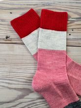 Load image into Gallery viewer, Japanese Luxury Winter Wool Pile Sole Block Colours Socks
