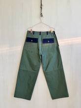 Load image into Gallery viewer, Latre upcycled deadstock overdyed Patchwork US laundry bag trousers