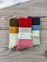 Load image into Gallery viewer, Japanese Luxury Winter Wool Pile Sole Block Colours Socks