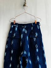 Load image into Gallery viewer, Latre African Adire Indigo Airforce Fatigue Trousers