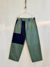 Load image into Gallery viewer, Latre upcycled deadstock overdyed Patchwork US laundry bag trousers