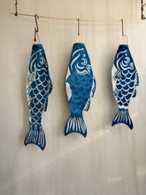 Load image into Gallery viewer, Indigo dyed cotton Koinobori - Windsock