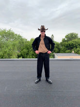 Load image into Gallery viewer, Latre x Viapiana Collab Japanese Black Denim French Cyclist Jacket