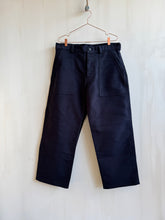 Load image into Gallery viewer, Latre Black Moleskin Fatigue Trousers - Straight