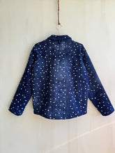 Load image into Gallery viewer, Latre's Indigo Dyed African Hand Woven and Painted Dots Coat