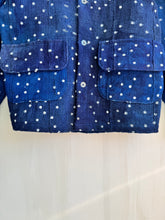 Load image into Gallery viewer, Latre's Indigo Dyed African Hand Woven and Painted Dots Coat