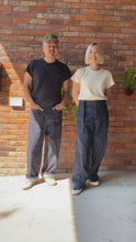 Load and play video in Gallery viewer, Latre x Viapiana Collab Japanese Selvedge Black Denim Unisex Trousers