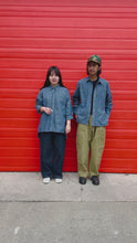 Load and play video in Gallery viewer, Latre x Viapiana Japanese Chambray WWII Inspired Shirt