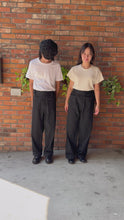 Load and play video in Gallery viewer, Latre x Viapiana Collab Japanese Selvedge Black Denim Unisex Trousers