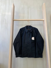 Load image into Gallery viewer, French Deadstock Black Moleskin Chore Coat
