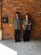 Load image into Gallery viewer, Latre Japanese Indigo Cotton Plaid Short Sleeves Shirt
