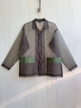 Load image into Gallery viewer, Latre Upcycled Military Mesh Shirt Jacket - Long sleeves
