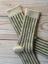 Load image into Gallery viewer, Japanese Luxury Winter Organic Cotton Mohair Striped Socks
