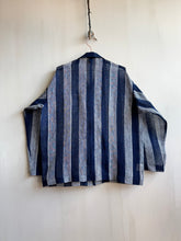 Load image into Gallery viewer, Japanese Mosquito Net Indigo Striped Shirt Jacket
