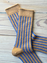 Load image into Gallery viewer, Japanese Luxury Winter Organic Cotton Mohair Striped Socks
