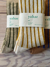 Load image into Gallery viewer, Japanese Luxury Winter Organic Cotton Mohair Striped Socks
