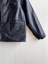 Load image into Gallery viewer, Latre 40&#39;s Deadstock Black Selvedge Lightweight Moleskin Chore Coat
