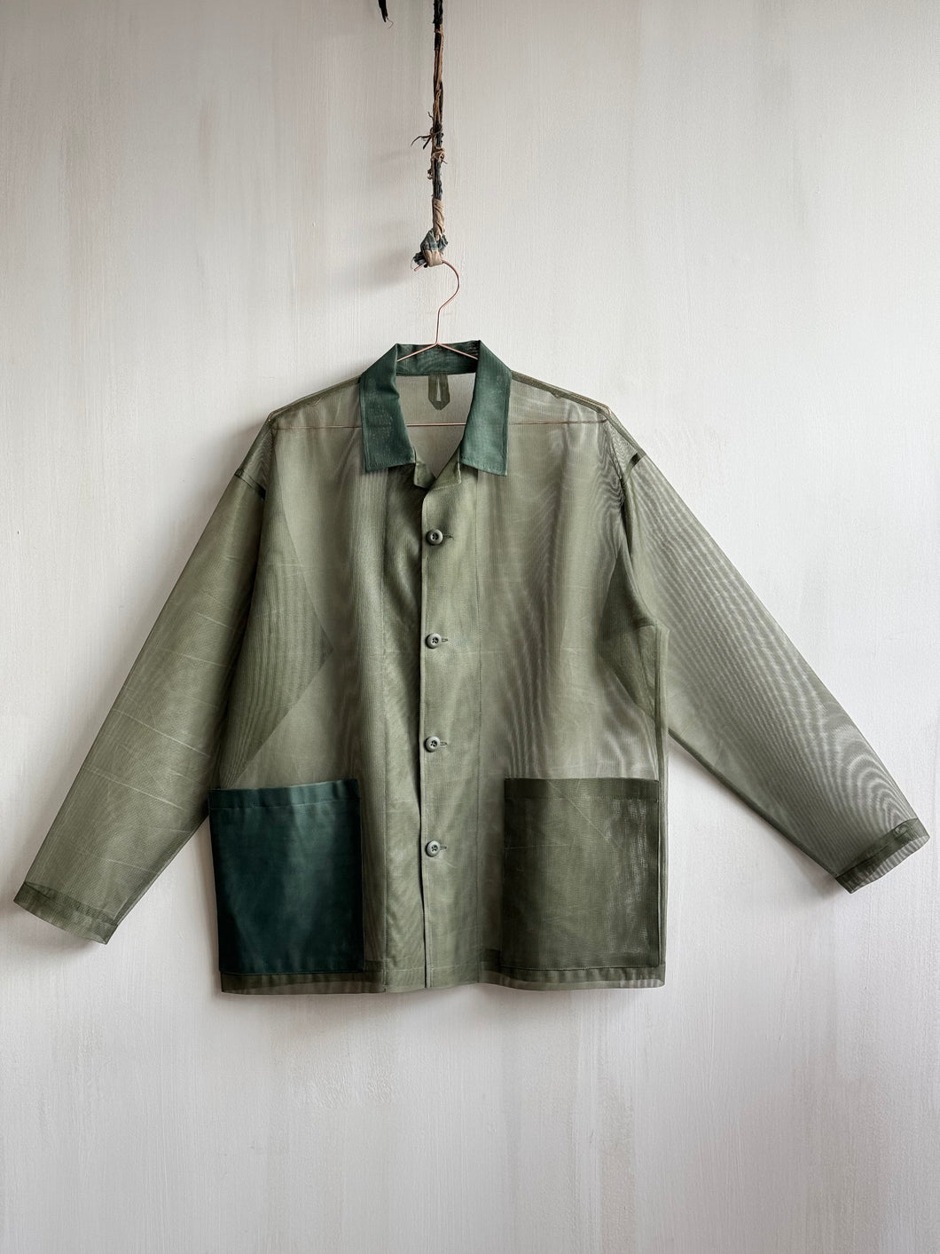 Latre Upcycled US Military Mesh Shirt Jacket - Long sleeves