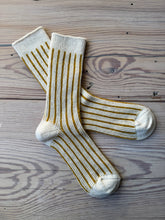 Load image into Gallery viewer, Japanese Luxury Winter Organic Cotton Mohair Striped Socks
