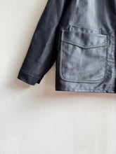 Load image into Gallery viewer, Latre 40&#39;s Deadstock Black Selvedge Lightweight Moleskin Chore Coat
