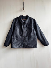 Load image into Gallery viewer, Latre 40&#39;s Deadstock Black Selvedge Lightweight Moleskin Chore Coat

