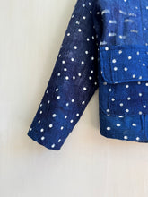 Load image into Gallery viewer, Latre's Indigo Dyed African Hand Woven and Painted Dots Coat
