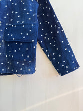 Load image into Gallery viewer, Latre's Indigo Dyed African Hand Woven and Painted Dots Coat
