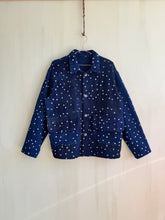 Load image into Gallery viewer, Latre's Indigo Dyed African Hand Woven and Painted Dots Coat
