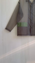 Load and play video in Gallery viewer, Latre Upcycled Military Mesh Shirt Jacket - Long sleeves
