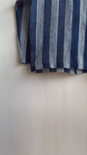 Load and play video in Gallery viewer, Japanese Mosquito Net Indigo Striped Shirt Jacket
