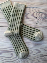 Load and play video in Gallery viewer, Japanese Luxury Winter Organic Cotton Mohair Striped Socks
