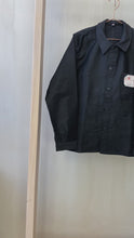 Load and play video in Gallery viewer, French Deadstock Black Moleskin Chore Coat
