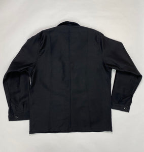 French Deadstock Black Moleskin Chore Coat