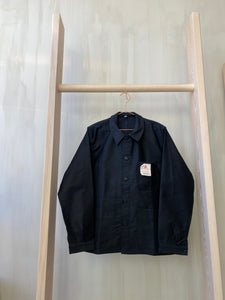 French Deadstock Black Moleskin Chore Coat